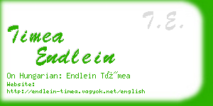 timea endlein business card